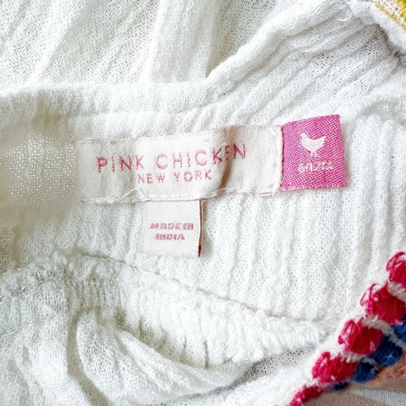 Pink Chicken | Embroidered Gauzy Bubble Romper (6-12 mos) - Picture 6 of 6